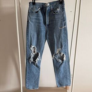 Agolde Relaxed Distressed Denim Jeans